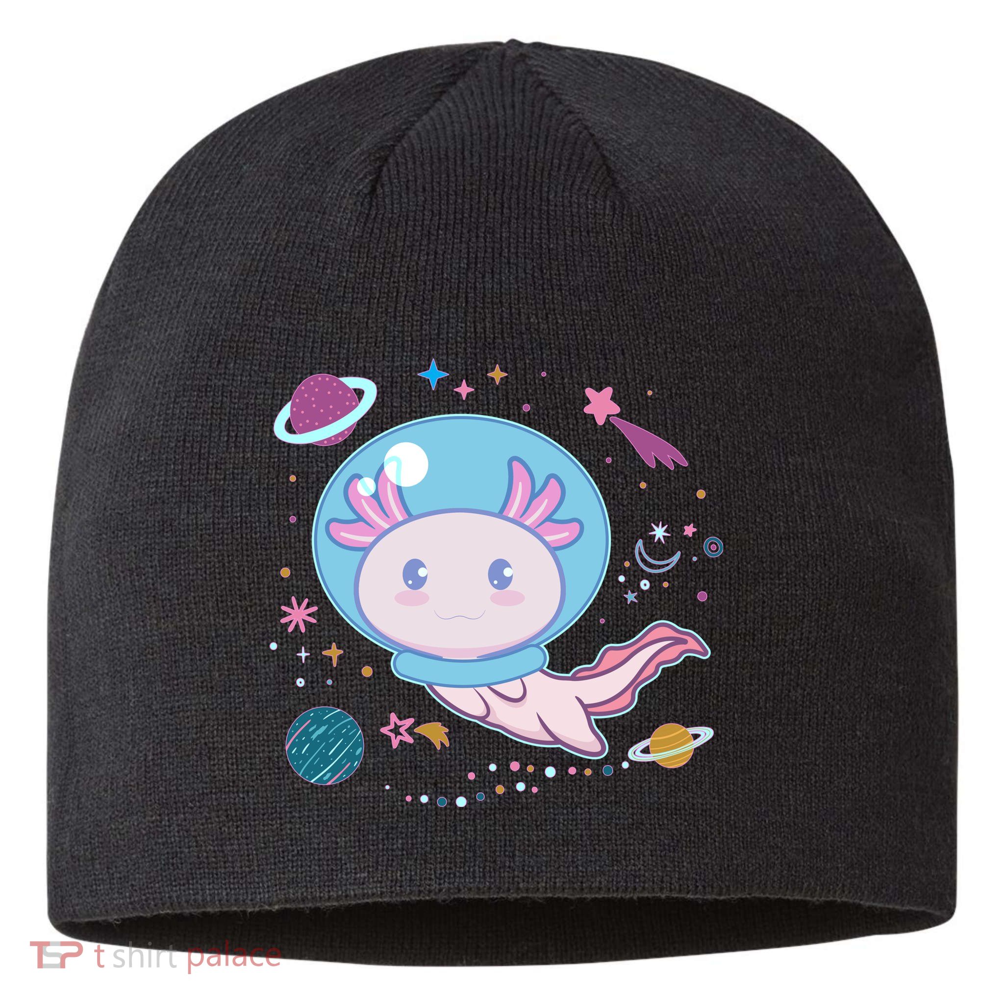 Cute Space Galaxy Astronaut Axolotl Sustainable Beanie