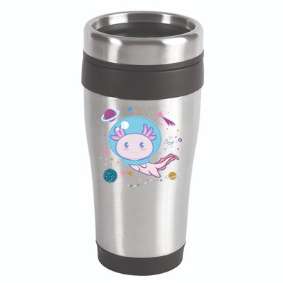 Cute Space Galaxy Astronaut Axolotl 16oz Travel Tumbler