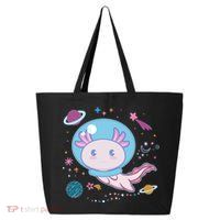 Cute Space Galaxy Astronaut Axolotl 25L Jumbo Tote