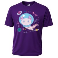 Cute Space Galaxy Astronaut Axolotl Performance Shirt