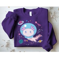 Cute Space Galaxy Astronaut Axolotl Sweatshirt