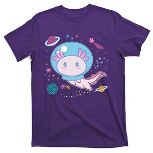 Cute Space Galaxy Astronaut Axolotl T-Shirt