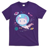 Cute Space Galaxy Astronaut Axolotl T-Shirt