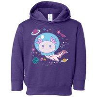 Cute Space Galaxy Astronaut Axolotl Toddler Hoodie