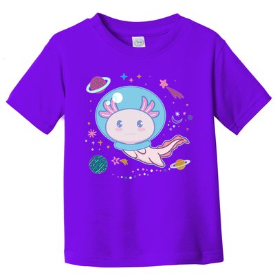 Cute Space Galaxy Astronaut Axolotl Toddler T-Shirt