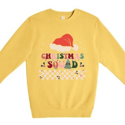 Christmas Squad Groovy Family Matching Xmas Holiday Pajama Gift Premium Crewneck Sweatshirt