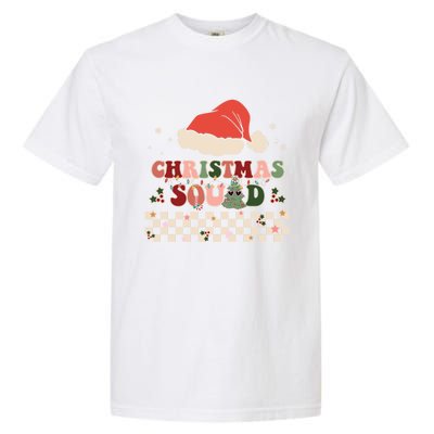 Christmas Squad Groovy Family Matching Xmas Holiday Pajama Gift Garment-Dyed Heavyweight T-Shirt