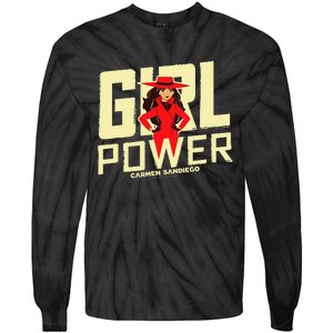 Carmen Sandiego Girl Power Tie-Dye Long Sleeve Shirt