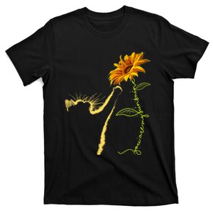 Cat Sunflower Gifts For Cat Lovers Cat Mom Cat Lady T-Shirt