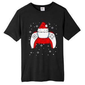 Christmas Santa Gamer Controller Boys Teens Gaming Xmas Tall Fusion ChromaSoft Performance T-Shirt