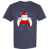 Christmas Santa Gamer Controller Boys Teens Gaming Xmas Garment-Dyed Heavyweight T-Shirt