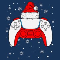 Christmas Santa Gamer Controller Boys Teens Gaming Xmas 7 Panel Mesh Trucker Snapback Hat