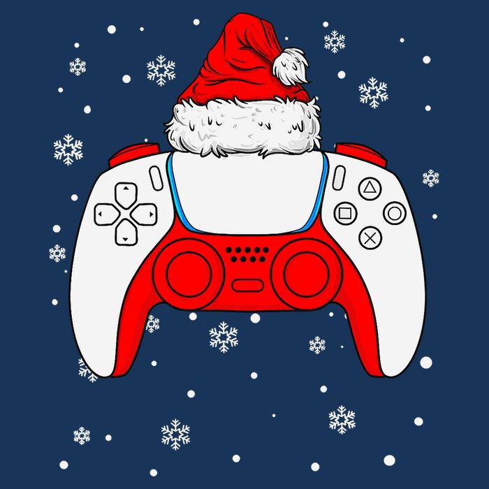 Christmas Santa Gamer Controller Boys Teens Gaming Xmas 7 Panel Mesh Trucker Snapback Hat