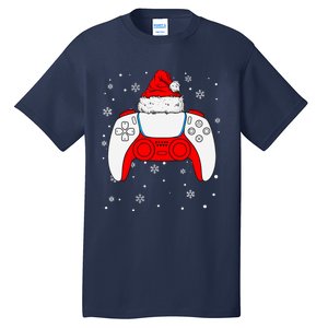 Christmas Santa Gamer Controller Boys Teens Gaming Xmas Tall T-Shirt