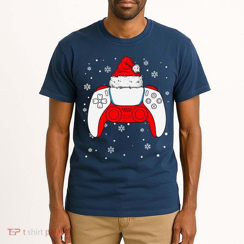 Christmas Santa Gamer Controller Boys Teens Gaming Xmas Tall T-Shirt
