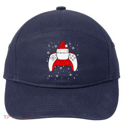 Christmas Santa Gamer Controller Boys Teens Gaming Xmas 7-Panel Snapback Hat