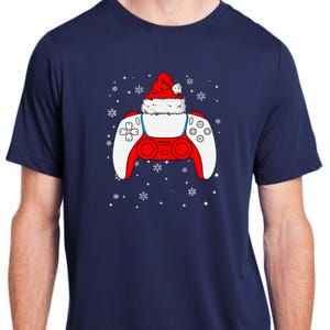 Christmas Santa Gamer Controller Boys Teens Gaming Xmas Adult ChromaSoft Performance T-Shirt