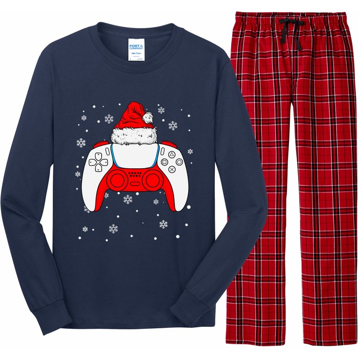 Christmas Santa Gamer Controller Boys Teens Gaming Xmas Long Sleeve Pajama Set