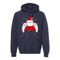 Christmas Santa Gamer Controller Boys Teens Gaming Xmas Premium Hoodie