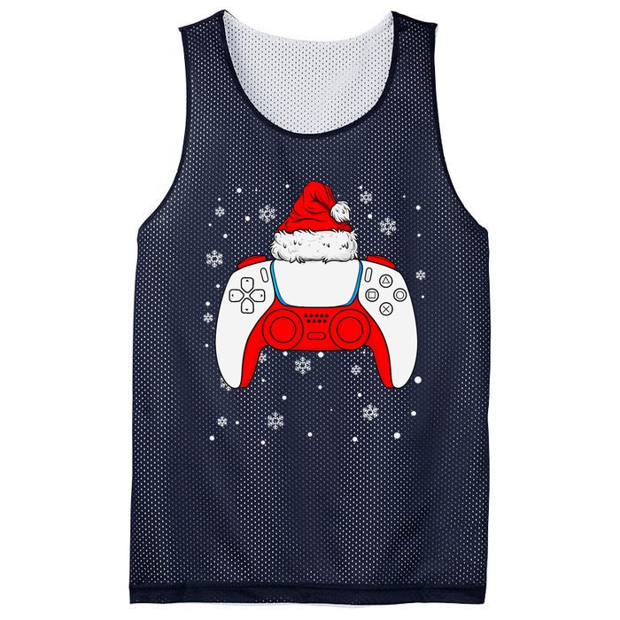 Christmas Santa Gamer Controller Boys Teens Gaming Xmas Mesh Reversible Basketball Jersey Tank