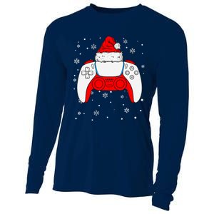 Christmas Santa Gamer Controller Boys Teens Gaming Xmas Cooling Performance Long Sleeve Crew