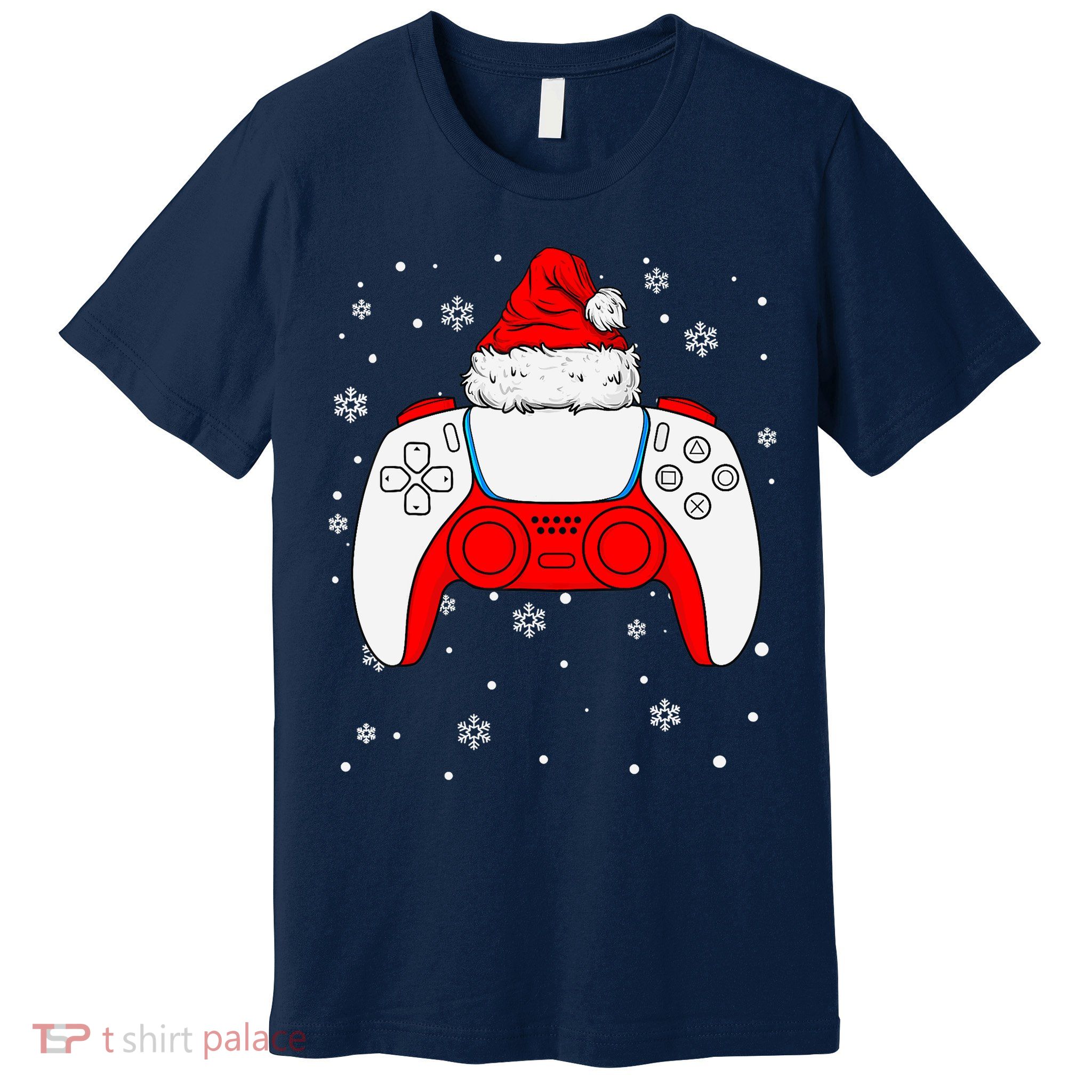 Christmas Santa Gamer Controller Boys Teens Gaming Xmas Premium T-Shirt