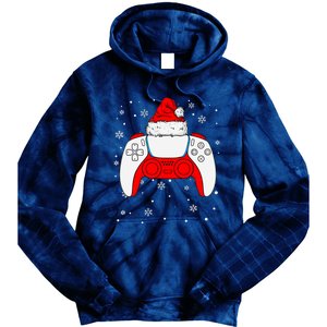 Christmas Santa Gamer Controller Boys Teens Gaming Xmas Tie Dye Hoodie