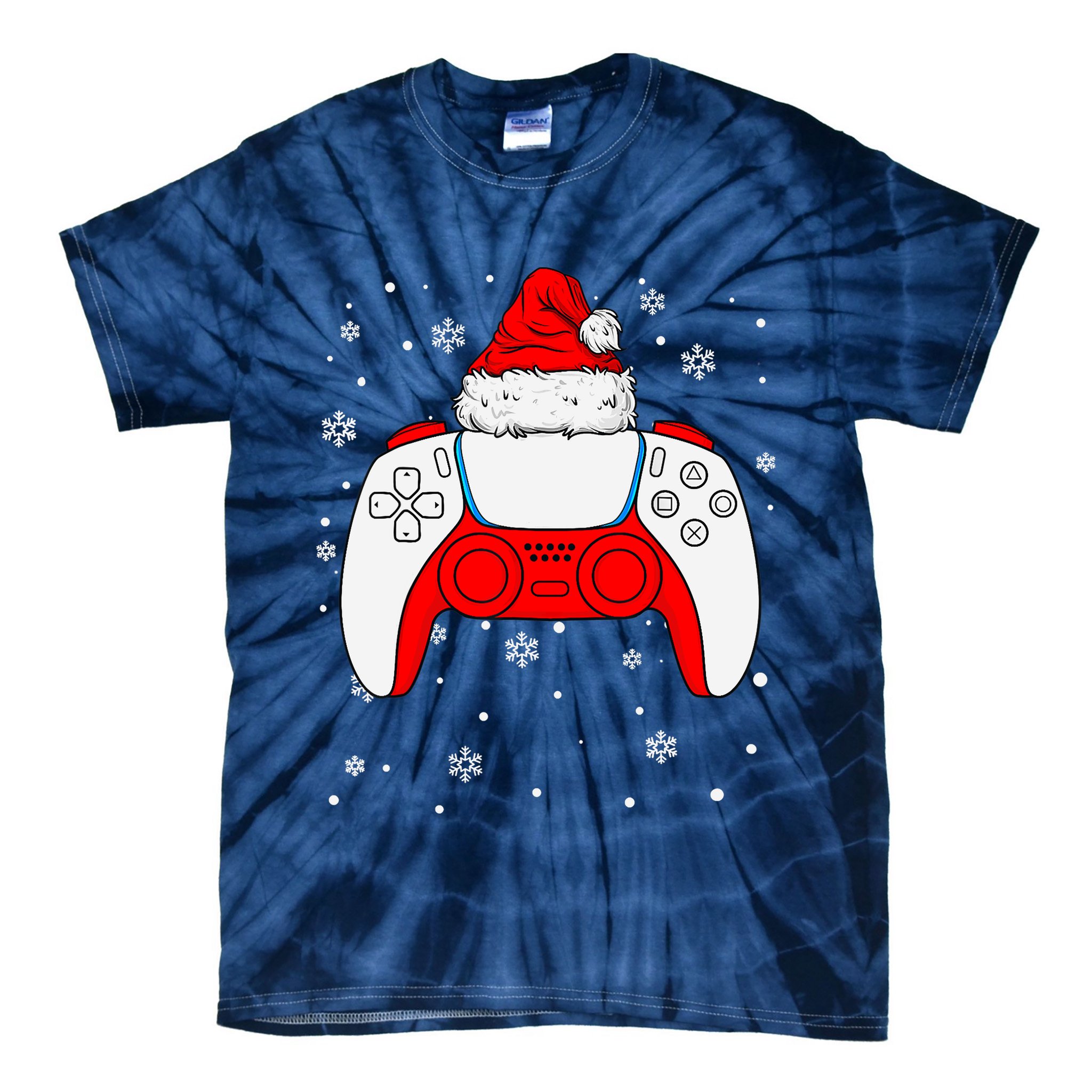 Christmas Santa Gamer Controller Boys Teens Gaming Xmas Tie-Dye T-Shirt