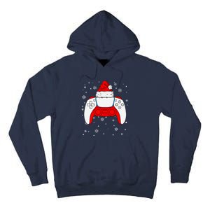 Christmas Santa Gamer Controller Boys Teens Gaming Xmas Tall Hoodie