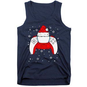 Christmas Santa Gamer Controller Boys Teens Gaming Xmas Tank Top