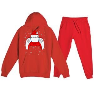 Christmas Santa Gamer Controller Boys Teens Gaming Xmas Premium Hooded Sweatsuit Set