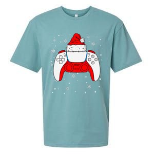 Christmas Santa Gamer Controller Boys Teens Gaming Xmas Sueded Cloud Jersey T-Shirt