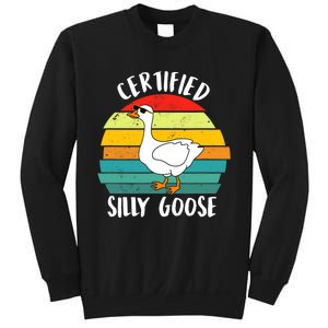 Certified Silly Goose Funny Goose Lover Farmer Farm Life Sweatshirt