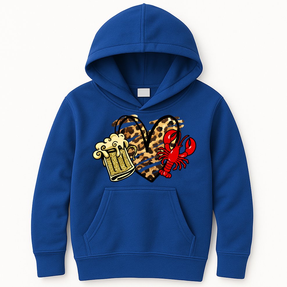 Crawfish Season Gift Kids Hoodie