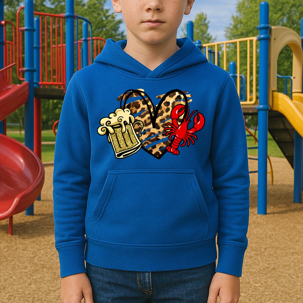 Crawfish Season Gift Kids Hoodie