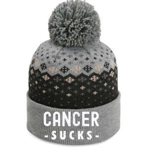 Cancer Sucks Gift Hooded Cancer Gift The Baniff Cuffed Pom Beanie