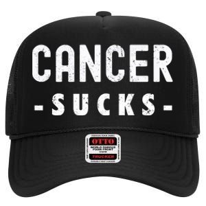 Cancer Sucks Gift Hooded Cancer Gift High Crown Mesh Back Trucker Hat