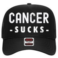 Cancer Sucks Gift Hooded Cancer Gift High Crown Mesh Back Trucker Hat