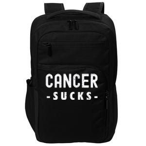 Cancer Sucks Gift Hooded Cancer Gift Impact Tech Backpack