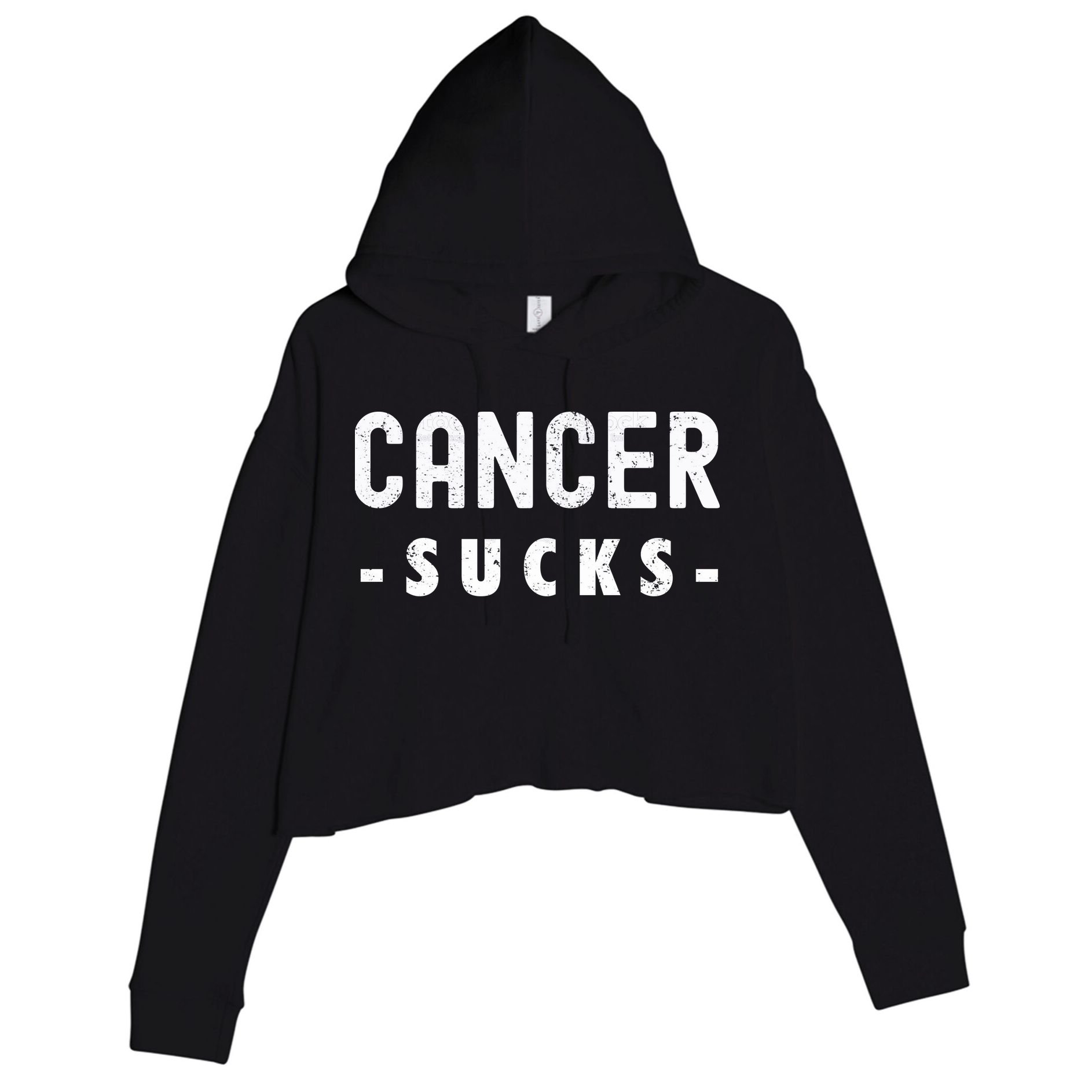 Cancer Sucks Gift Hooded Cancer Gift Crop Fleece Hoodie