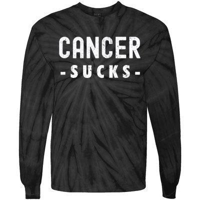 Cancer Sucks Gift Hooded Cancer Gift Tie-Dye Long Sleeve Shirt