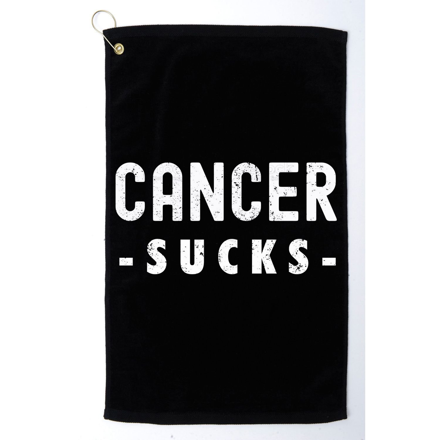 Cancer Sucks Gift Hooded Cancer Gift Golf Towel