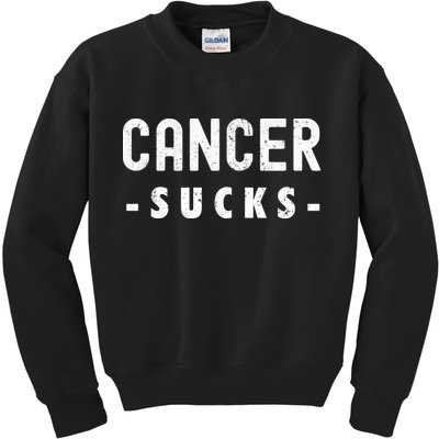 Cancer Sucks Gift Hooded Cancer Gift Kids Sweatshirt