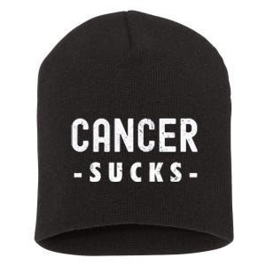 Cancer Sucks Gift Hooded Cancer Gift Short Acrylic Beanie