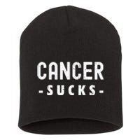 Cancer Sucks Gift Hooded Cancer Gift Short Acrylic Beanie