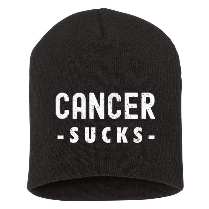 Cancer Sucks Gift Hooded Cancer Gift Short Acrylic Beanie