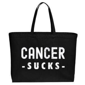 Cancer Sucks Gift Hooded Cancer Gift Cotton Canvas Jumbo Tote