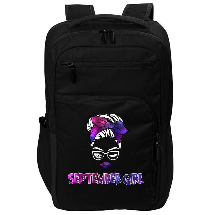 Cute September Girl Impact Tech Backpack