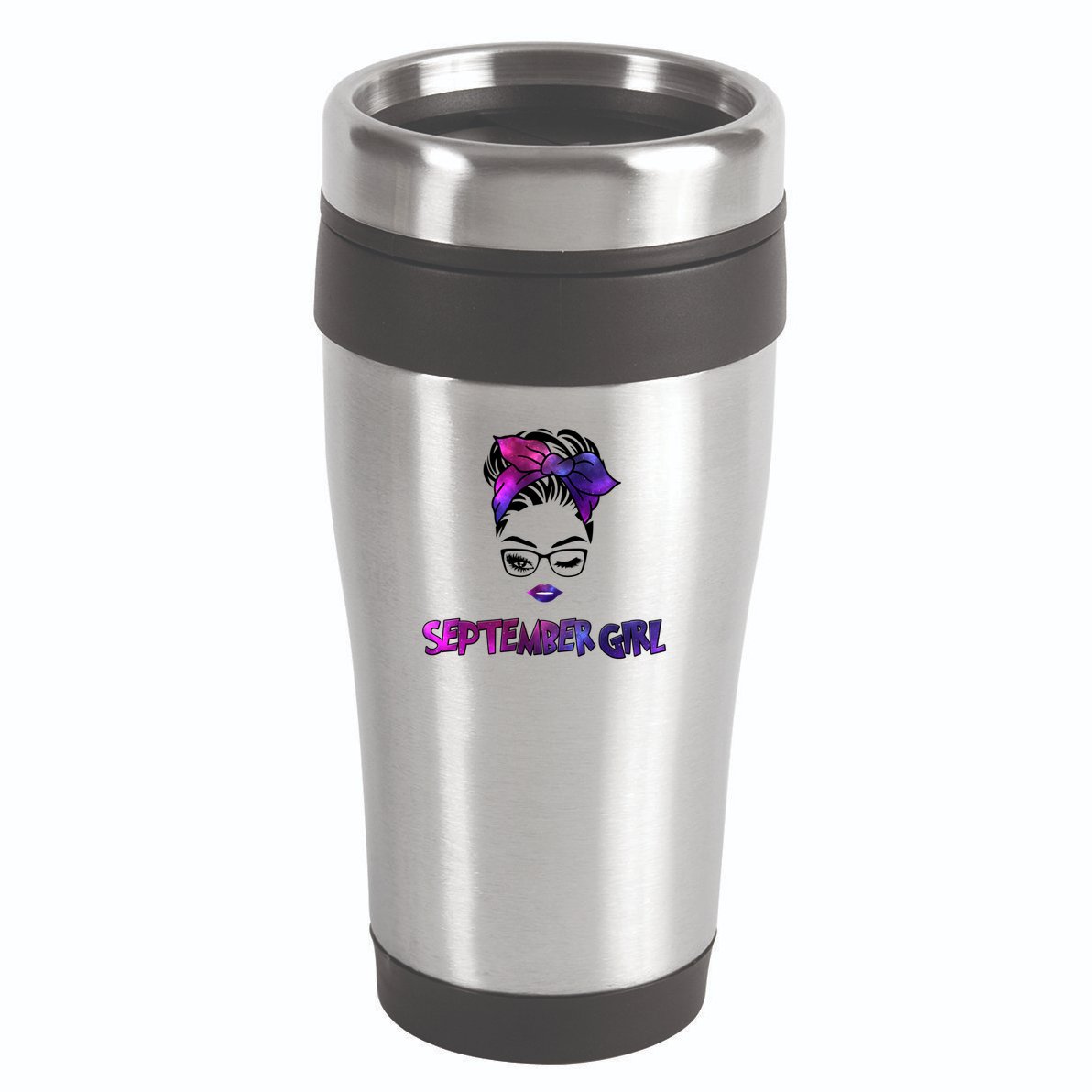 Cute September Girl 16oz Travel Tumbler
