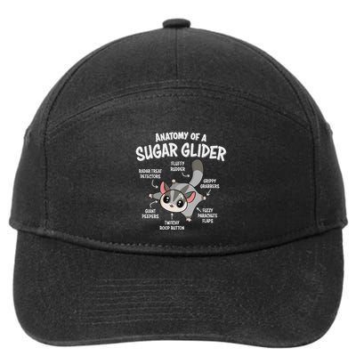 Cute Sugar Glider Lover 7-Panel Snapback Hat